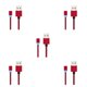thumbnail image 2 of sweethay Cable Micro USB tipo C para para Android 1M de carga rápida Cable USB Cable de teléfono móvil Rojo 5piezas, 2 of 4