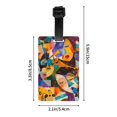 thumbnail image 4 of Luggage Tags for Suitcases, Abstract Musical Faces Leather Bag Luggage Tags ID Label Tags Privacy Protection Travel Bag Labels, 4 of 6