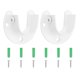 thumbnail image 1 of Soporte de barra de armario Uxcell, 2 piezas de soporte de armario con brida en forma de U de acero inoxidable para barra de 25 mm de diámetro, blanco, 1 of 7