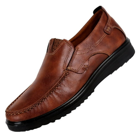 NOKIO Classic Penny Loafers For Men Men Casual Shoes Slip On Walking Shoes Breathable Comfort Fashion Loafers Leather Sneakers Driving Shoes For Male Business Work Office