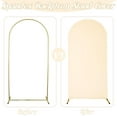 thumbnail image 5 of Coolmade 7.2ft Wedding Arch Cover Spandex Fitted Wedding Stand Cover for Ceremony Decoration Beige, 5 of 7