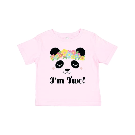 Inktastic 2nd Birthday Panda Face 2 Year Old Girl Girls Baby T-Shirt