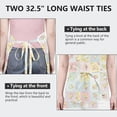 thumbnail image 6 of Pioneer Flower Floral Print Pattern Apron for Women and Men, Cotton Linen Waterproof with Pockets, Adjustable, 33x27 Inch for Kitchen, Gardening, BBQ, Salon, 6 of 6