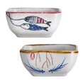 thumbnail image 1 of 2pcs Japanese Style Ceramic Sauce Dishes Snack Fruit Dessert Plate Square Food Dipping Bowls Appetizer Plates (Random Pattern), 1 of 8