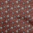 thumbnail image 1 of oneOone Velvet Maroon Fabric Owl Craft Projects Decor Fabric Printed By The Yard 58 Inch Wide-aB, 1 of 5