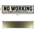thumbnail image 2 of No Working During Drinking Hours Tin Metal Sign Home Bar Pub Restaurant Wall Decor 4X16-Inch (No Working）, 2 of 5