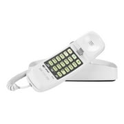 Advanced American Telephones 210WH AT&T 210M Basic Trimline Corded Phone, No AC Power Required, Wall-Mountable, White