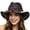 Black, variant on Cowboy Hat 2 Stylish Western Fringe Rhinestone Hat for Casual Parties and Elegant Jazz Style Beige