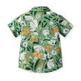 thumbnail image 4 of Hiiyo Boys Summer Beach Shirt Tropical Print Short Sleeve Button Down Shirt for Kid, 4 of 4