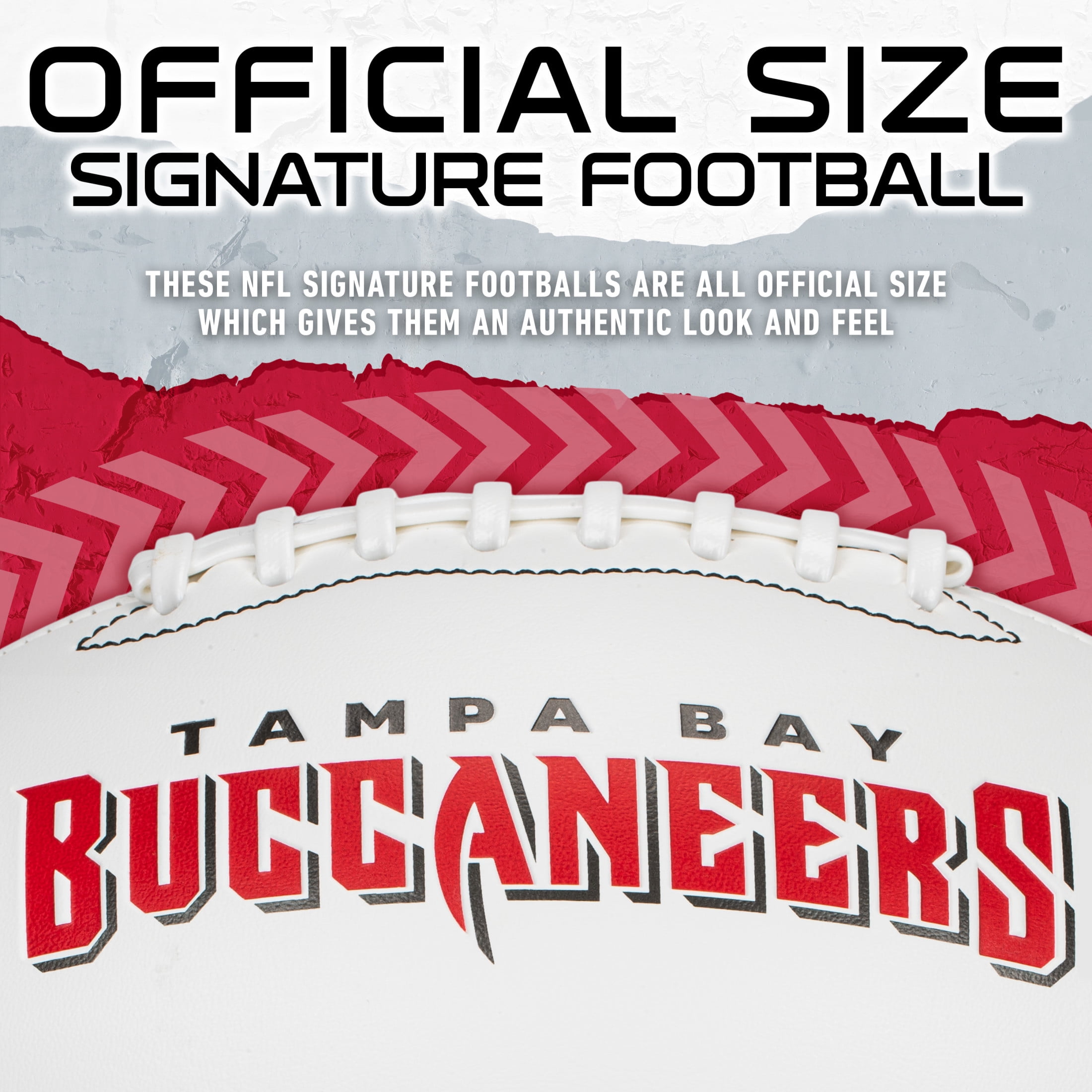 Franklin Sports NFL Tampa Bay Buccaneers Autograph Football - Official Size White Panel Souvenir Football for Autographs + Signatures - NFL Team Fan Shop Memorabilia Football for Display
