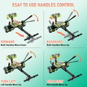 SISIGAD Hoverboard Go Kart with Bluetooth and Lights, 6.5 Hover Board with Seat, 300W Powerful Motor, 6-10mph Max Speed Electric Scooter