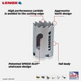 thumbnail image 2 of Lenox Speed Slot LXAH3114 Hole Saw, Carbide Cutting Edge, 2 of 3