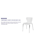 thumbnail image 2 of 4 Pk. Lowell Contemporary Design White Plastic Stack Chair, 2 of 9