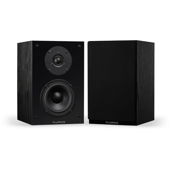 Fluance Elite High Definition 2-Way Bookshelf Surround Sound Speakers for 2-Channel Stereo Listening or Home Theater System - Black Ash/Pair (SX6-BK)