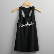 Wedding Hashtag Black Racerback Tank