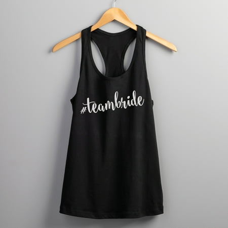 Wedding Hashtag Black Racerback Tank