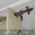 thumbnail image 2 of 1" Dia Faux Wood Curtain Rod 48-84 inch with Adrean Finials - Dark Walnut, 2 of 3