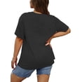 thumbnail image 7 of XCHQRTI Daisy T Shirts Women Plus Size Graphic Tshirts Casual Short Sleeve Oversized Tee, 7 of 7