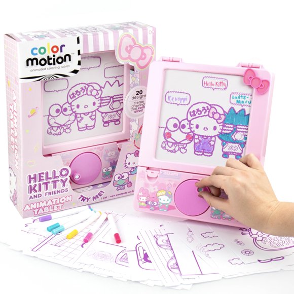 Tableta animada para colorear Hello Kitty con 20 insertos de diseño