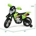 thumbnail image 2 of Costway 6V Kids Ride-On Motorcycle Electric Battery Powered Bike w/Training Wheels Green, 2 of 10