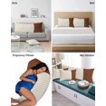thumbnail image 6 of Boho Brown Leather Texture Pillow Covers King Size 2 Pack, Modern Yellow Striped Soft Bed Throw Pillowcases Breathable Cooling Long Lumbar Body Pillow Sham Cover for Bed Sofa 20''x36'', 6 of 7