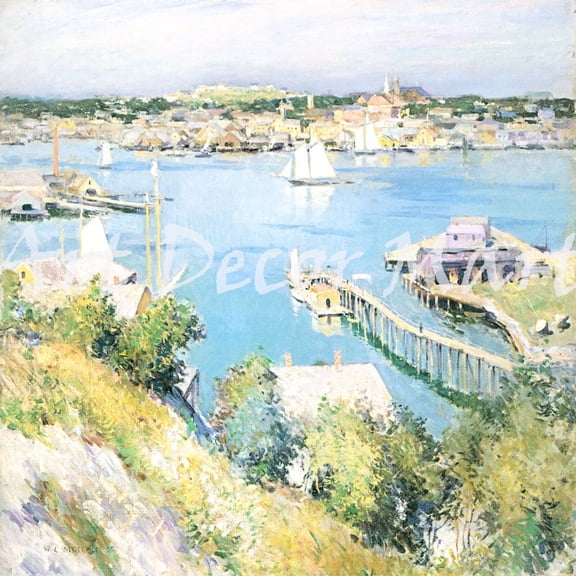 Gloucester Harbor-Metcalf - CANVAS OR FINE PRINT WALL ART