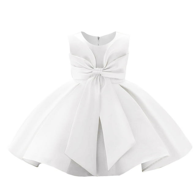 Robes Fille Robe Formelle pour Filles Robe Blanche pour Filles Robe de Concours pour Tout-Petits Tenue pour la Journée des Enfants Filles Mode