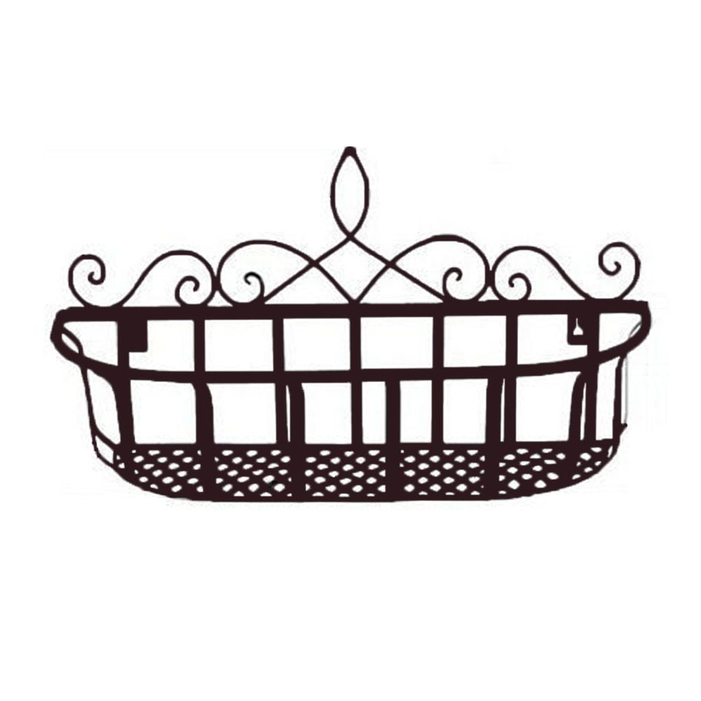 Stylish Garden Decor Iron Wall Mounted Flower Pot Stand Hanging Planter