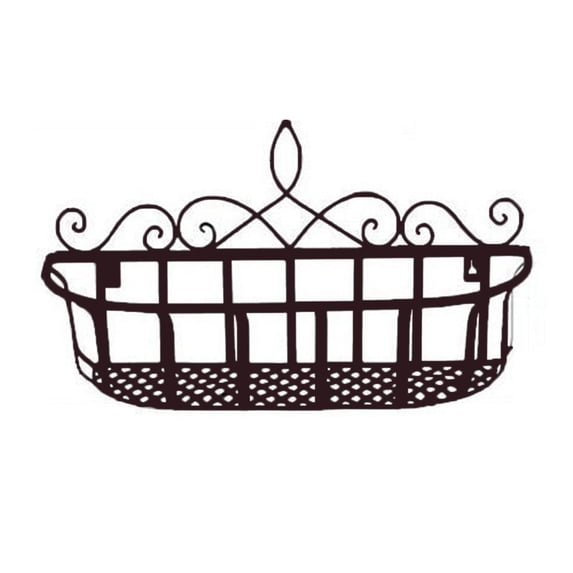 Stylish Garden Decor Iron Wall Mounted Flower Pot Stand Hanging Planter Rack Plant Holder Plant Basket COPPER