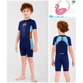 thumbnail image 3 of Soidarity Trajes de neopreno para niños de 2,5 MM, traje de buceo de una pieza, traje de neopreno de secado rápido, traje de baño para niños, buceo, Deportes acuáticos azul marino M Soidarity OD003681-07, 3 of 6