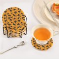 thumbnail image 5 of Leopard Print Pattern 6 Pcs Drink Coasters with Holder Absorbent Coasters Woven Coasters for Drinks Table Desk Protection Home Decor, 5 of 7