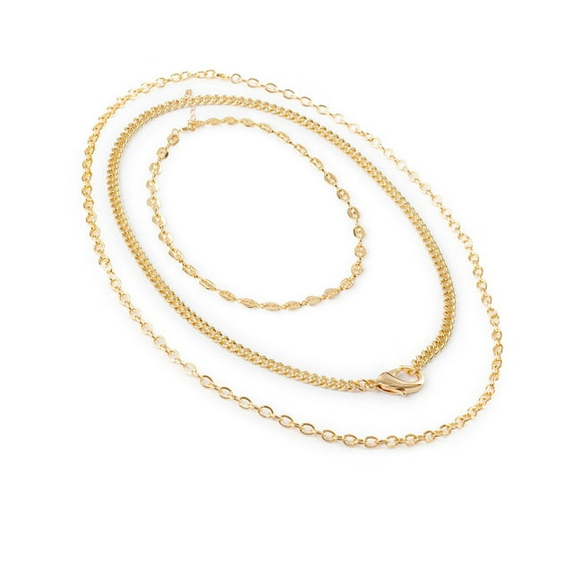 Collares Ametrinaa Triple Layer PMGD0008 Chapa de Oro 18k