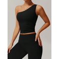 thumbnail image 3 of Yoga Clothing Fitness Quick-Dry Workout Tank Top Female Running Shockproof Gym Vest Women Single Shoulder Sports Bra, 3 of 6