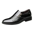 thumbnail image 1 of Zapatos formales para hombre, zapatos de vestir para hombre, casuales, cómodos, con punta redonda y bajos. negro 44, 1 of 9