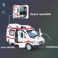 thumbnail image 5 of 1:32 Scale Emergency Vehicle Realistic Ambulance Fire Truck Police Car Models With Working Lights And Siren Sounds For Kid Gifts, 5 of 8