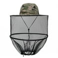 thumbnail image 3 of Mosquito Head Net Hat with Removable Mesh Netting, for Outdoor Fishing Gardening Hiking, Green Camouflage, 3 of 8