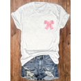 thumbnail image 3 of Women Double Sided Proverbs 31 The Virtuous Wife Pink Bow Graphic T-Shirt Christian Faith Inspirational Scripture Casual Short Sleeve Tee, 3 of 8