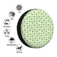 thumbnail image 4 of Sikiie Green Avocado PVC Leather Spare Tire Wheel Cover Spare Tire Cover, for Car Truck SUV Camper Trailer Universal Fit(14-17in)-16 inch, 4 of 6