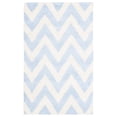 thumbnail image 2 of SAFAVIEH Cambridge Kaitlyn Zig Zag Stripes Wool Area Rug, Light Blue/Ivory, 4' x 6', 2 of 7