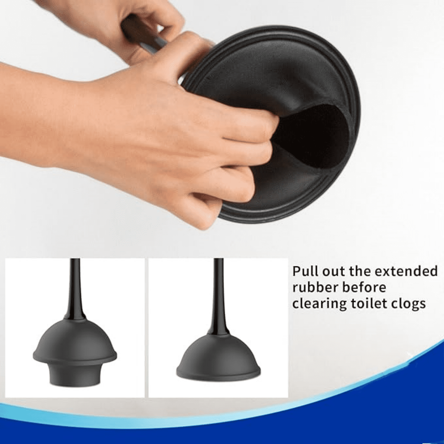 Toilet Plunger and Bowl Brush Combo for Bathroom Cleaning, Black, 2 Sets