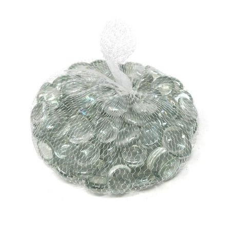 - Glass Marble Gems Vase Filler 1.1 LB Bag, Clear