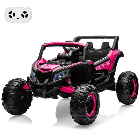 24V 2-Seater Kids Electric UTV Ride-On Car – 200W Dual Motors, Metal Frame, Off-Road Suspension, Remote Control, USB, Music, LED Lights, Ages 3-8