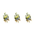 thumbnail image 2 of Jumpingount Flores artificiales de bajo mantenimiento: precio asequible de ramillete de boda Ramillete de boda nupcial azul amarillo Type1 NO1, 2 of 6