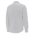 thumbnail image 3 of Men's Antigua Gray Charlotte FC Porter Woven Tri-Blend Long Sleeve Button-Down Shirt, 3 of 3