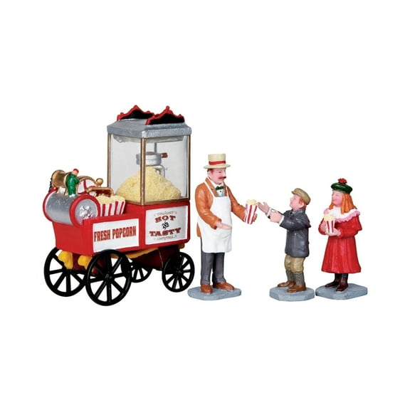 Lemax Popcorn Seller Set Of 4 Figurines