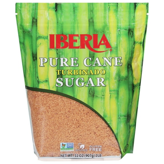 Iberia Turbinado Pure Cane Sugar 32 oz - Natural Unrefined Sweetener