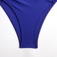 thumbnail image 6 of Dresfit Women's Adjustable Strap Bikini Set - Simple Strappy Two Piece Swimsuit Blue S, 6 of 8