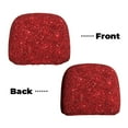 thumbnail image 6 of Kdxio Red Glitter Pattern Print 2 Piece Car Head Rest Covers Set Auto Front/Rear Seats Headrest Cover Universal Fit Most Cars,Sedan, SUV, 6 of 9