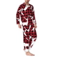 thumbnail image 6 of Salouo Christmas Buffalo Plaid Print Button-Front Long Sleeve Pajama Set for Men, Soft 2Pjs Men's Long Sleeve Sleepwear -Large, 6 of 7
