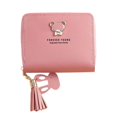 thumbnail image 1 of Adorable Mini Purse For Women Tassel Designed Cute Bear Zip Wallet For Daily Use And Commuting Perfect For Students And Convenience, 1 of 4
